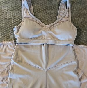 Fabletics Estelle Bra and Mesh PureLuxe 7/8 leggings in Jasmine